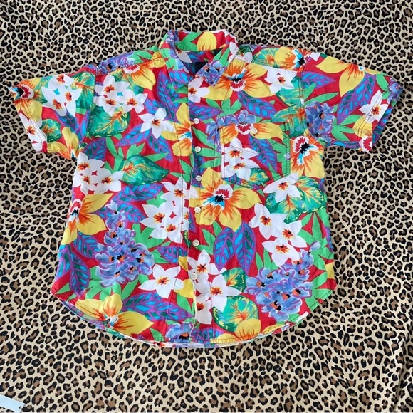 Vintage Tropical Hawaiian Shirt Funky 80s Top Short Sleeved Button Down Collared - Picture 3 of 8